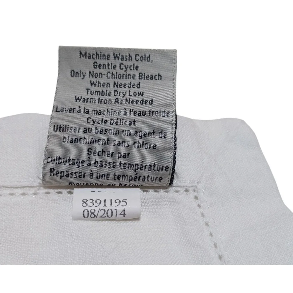 Pottery Barn 100% Linen Napkins White 20x20 Set of 6 Elegant Everyday Classic - Picture 5 of 7